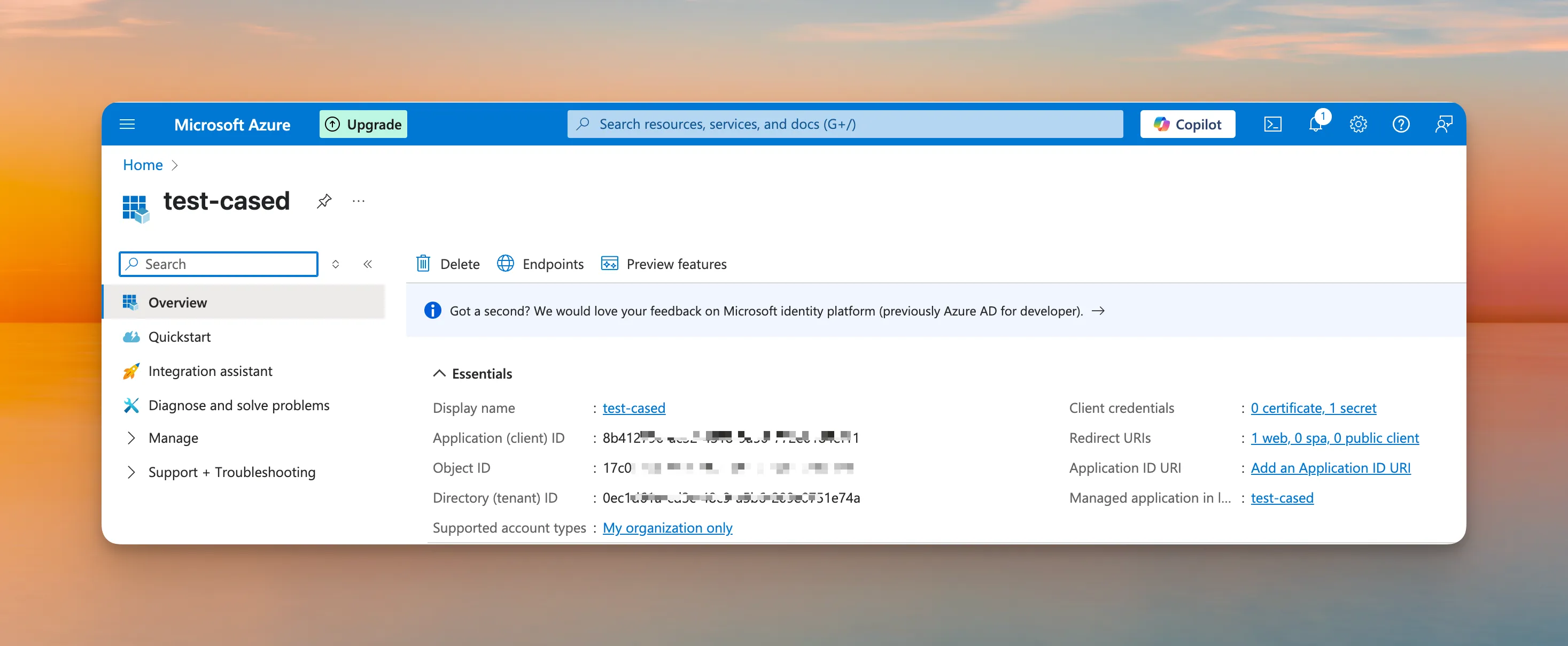 Azure Certificates and Secrets